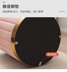 Bangku rias, bangku bulat populer untuk kamar tidur, kursi penyimpanan minimalis modern, kursi rias, bangku meja rias rendah - Product Image 5