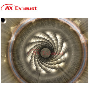 Precio al por mayor 2 ''/2,25''/2,5 ''/3'' aluminizado/rojo pintado/acero inoxidable Glasspack silenciador resonador para reacondicionamiento - Product Image 2