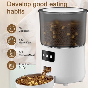 Comedero automático para mascotas con wifi y control por voz para gatos y perros, diseño desmontable, forma redonda, enchufe estadounidense, 1450g - Product Image 3