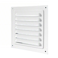 Système HVAC en alliage d'aluminium Ventilation murale extérieure Grille de persienne anti-pluie avec maille anti-moustiques