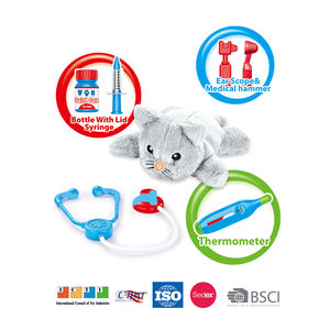 बच्चों पशु चिकित्सक डॉक्टर किट के साथ खिलौना बिल्ली बैग नाटक खेलने पशुचिकित्सा पालतू जानवरों की देखभाल डॉक्टर खिलौना खेलने लड़कों लड़कियों के लिए सेट 15pcs - Product Image 5