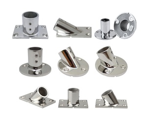 Stainless Steel 316 Marine Rectangular Railing Base 30 Degree 1 Inch(25mm) Tube Handrail Fitting Stanchion <b>Yacht</b> Boat Hardware B - Product Image 4