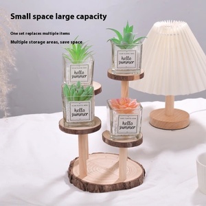 Présentoir à plusieurs niveaux en bois massif naturel <span class=keywords><strong>de</strong></span> qualité supérieure pour plantes succulentes, figurines d'<span class=keywords><strong>action</strong></span> et support <span class=keywords><strong>de</strong></span> <span class=keywords><strong>rangement</strong></span> pour la décoration intérieure - Product Image 3