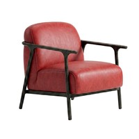 Fauteuil inclinable de luxe en cuir, style minimaliste moderne JP, avec pieds en bois, pour chambre, hôtel, salle à manger