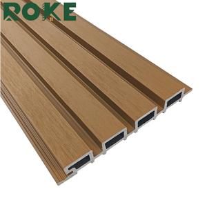 ROKE Panneau mural rainuré WPC moderne, imperméable et ignifuge à prix abordable pour la décoration intérieure - Product Image 1