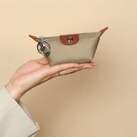 Tas Tangan Organizer Lipstik Mini Unisex Bahan Katun Ringan dengan Ritsleting Tahan Air, Dompet Kecil, Tempat Koin