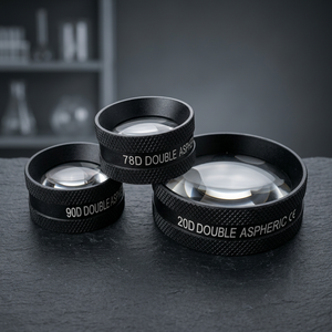 Juego de lentes oftálmicas asféricas dobles 20D 78D 90D para imágenes de fondo de ojo y retina, color negro, juego de 3 piezas - Product Image 5