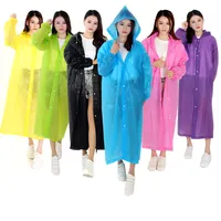 שקוף מעיל גשם נשים גברים נייד חיצוני נסיעות בגדי גשם עמיד למים חד פעמי קמפינג Ponchos ברדס פלסטיק גשם כיסוי