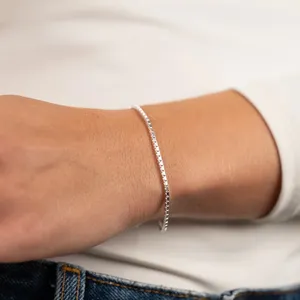 <span class=keywords><strong>Bracelet</strong></span> chaîne en acier inoxydable couleur argent EManco avec breloque pour femme, cadeau bijoux, <span class=keywords><strong>bracelet</strong></span> minimaliste pour homme, vente en gros disponible - Product Image 5