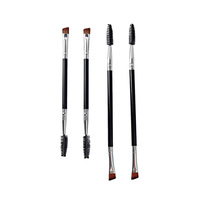 Ensemble de brosses à cils à sourcils angulaires à double extrémité professionnelle transfrontalière