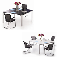 Poste de travail modulaire moderne sur mesure pour personnel de bureau, 2/4/6/8 places, structure en tube d'acier 50x50mm, épaisseur de paroi 1,5mm, taille sur mesure, haute qualité