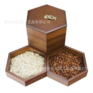 Cross-border creative wooden storage <b>rack</b>, household solid wood dried fruit <b>plate</b>, snack <b>plate</b>, New Year fruit and snack - Product Image 2
