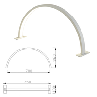 Lampe de table manucure 40 rose blanc noir Slim-Line Lampe de bureau LED UV à lumière droite Lampe à ongles demi-lune Logo personnalisé