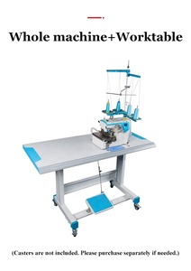 Machines <span class=keywords><strong>à</strong></span> <span class=keywords><strong>coudre</strong></span> industrielles intelligentes <span class=keywords><strong>à</strong></span> double aiguilles <span class=keywords><strong>à</strong></span> entraînement direct par servomoteur informatisé, 4 fils, lit plat, surjeteuse - Product Image 4