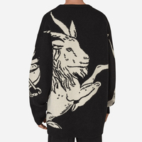 Pull vierge hommes Oem tricots col rond motif Animal Jacquard Chompa Design personnalisé partout chandails