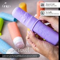 Kit de voyage réutilisable conforme TSA pour importateurs : Pochette de voyage et ensemble de bouteilles de voyage en silicone pour équipement de plein air