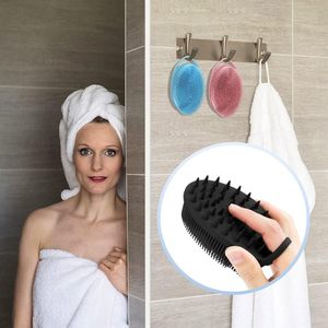 Factory Wholesale Simple Style Silicone <b>Body</b> Brush Exfoliating Hair Shampoo Bath <b>Scrubber</b> - Product Image 4