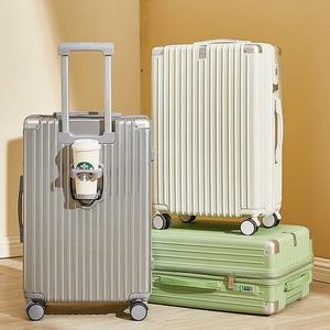 <span class=keywords><strong>Valise</strong></span> à roulettes ABS+PC 20/22/24/26/28 pouces avec porte-gobelet, compartiment sec/humide et serrure – Facile à emmener, idéale pour étudiants - Product Image 4