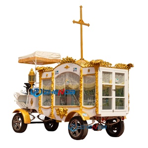 Factory Customized Vintage Black Coffin Carriage Horse Wagon Antique Horse Drawn Buggy Electric Funeral Horse Hearse - Product Image 2