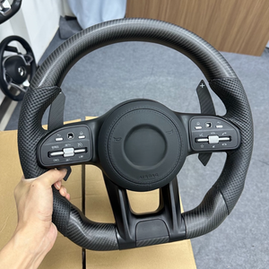 Volante de Cuero y Fibra de Carbono Mate para Modelos Antiguos de <span class=keywords><strong>Mercedes</strong></span> Clase <span class=keywords><strong>E</strong></span>/Clase G/Clase GL/E300 - Product Image 1