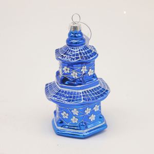 Adornos Navideños al por Mayor, Decoraciones para Árboles de Navidad, Adornos Colgantes para Puertas, Adorno Decorativo con Patrón de Porcelana China Azul y Blanca - Product Image 2