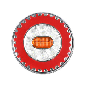 Luces traseras LED redondas para remolque, luces LED para freno de parada, señal de giro, lámpara de marcha atrás, luz trasera, OEM, remolque, camión, COB, <span class=keywords><strong>PC</strong></span> + carcasa de aluminio - Product Image 2