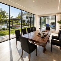 Maison capsule spatiale en structure acier préfabriquée, panneaux sandwich, idéale pour appartement, maison d'hôtes, bureau de jardin, ou pièce de jardin.