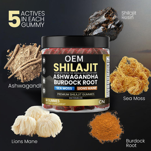 Bitkisel Formül GMP ISO9001 HELAL KOŞER Şilajit Aşvaganda Dulavratotu Deniz Yosunu Aslan Yelesi Jelibonları - Product Image 4