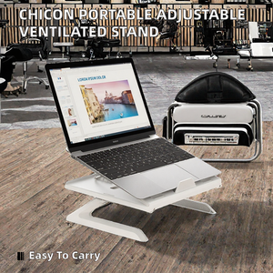 Soporte Ligero y Portátil para Laptop/Tablet <span class=keywords><strong>Chicon</strong></span>, Ajustable y Plegable, de ABS/Plástico, con Diseño Ventilado - Product Image 2