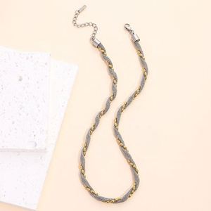 Nuevo Collar de Cadena Trenzada de Acero Inoxidable a Prueba de Agua para Mujer, Joyería de Moda - Product Image 3