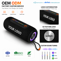 Altavoz Inalámbrico para Exteriores con 1500 mAh de Batería, TWS, Resistente al Agua, Bajos Profundos, Mini Altavoz Portátil USB AUX Bluetooth con Luces LED RGB