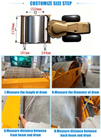 Padfoot-Walzengehäuse-Kit: Schaffuß-Trommelrad, hydraulisch angetriebene Aufprallwalze, motorbetrieben, Einzeltrommel, kundenspezifisches Modell