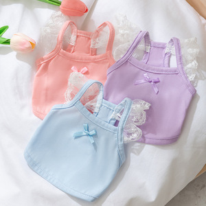 Ropa para mascotas, chaleco para gatos, perros, osos de peluche, Pomerania, estilo coreano, princesa, color caramelo, encaje, poliéster, primavera y verano - Product Image 1