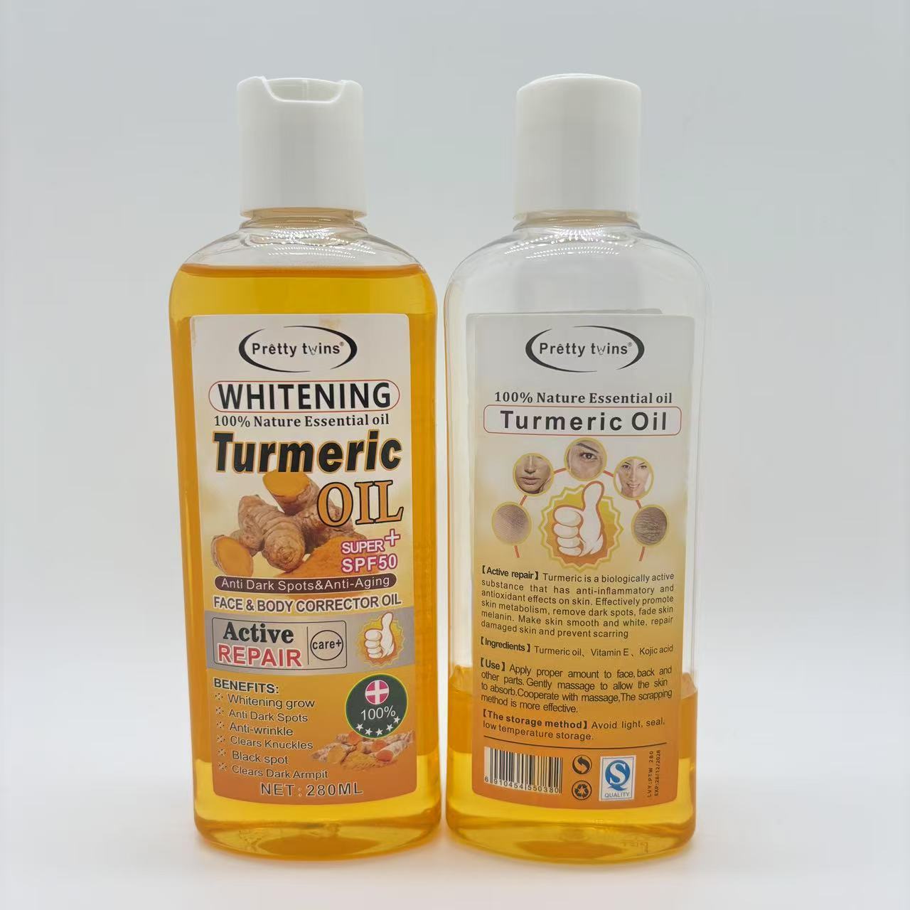 280 ml d'huile de curcuma et de beurre de gingembre