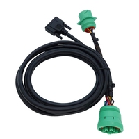 Cable Divisor en Y DB15 a Tipo 2 Verde J1939 Macho y Hembra, Cable de Extensión Divisor en Y para Bus CAN, para Dispositivos ELD de Camiones Pesados