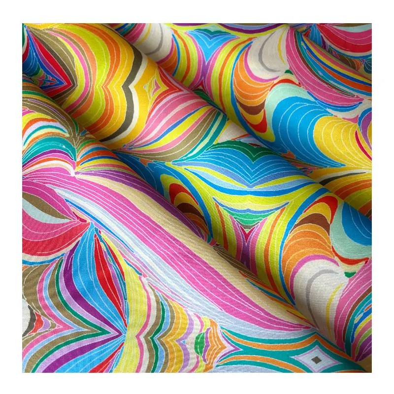 Shaoxing Factory Manufacture Reliable Quality Digital Printed Silk Cheap Polyester Satin Fabric For Dress
