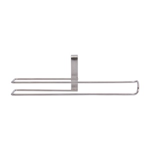 Soporte de papel higiénico moderno y ecológico de hierro, sin perforaciones, para almacenamiento de film transparente, de pie o colgante en armario - Product Image 1