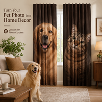 Rideaux occultants personnalisés avec photo d'animal imprimée, écologiques, modernes, imprimés en 3D, OEM ODM pour la décoration de la maison