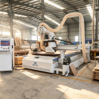 Centre CNC ATC 3 axes pour le bois, routeur CNC 2030 avec tête de scie et de perçage pour la production de meubles