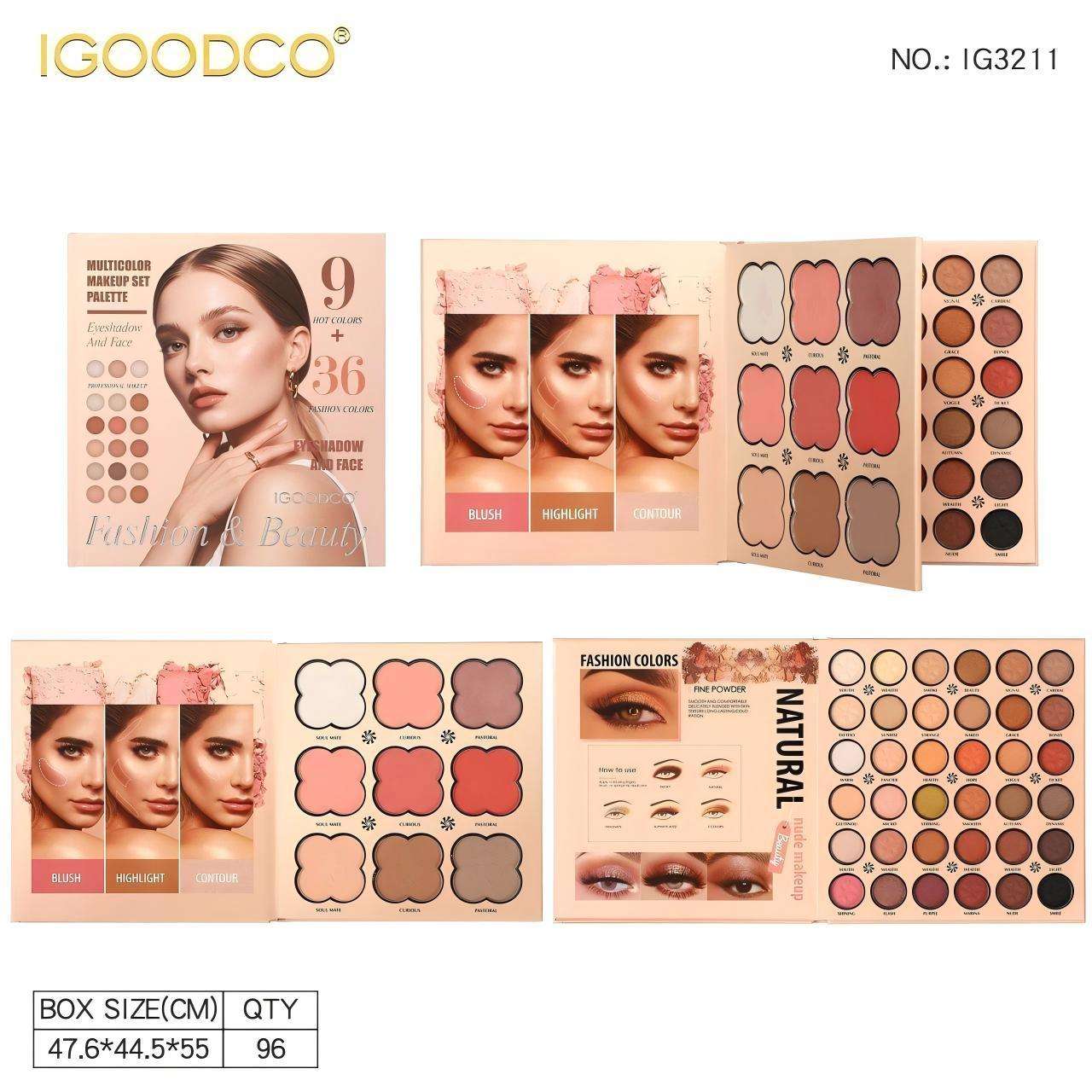 45-color IG3211 makeup book
