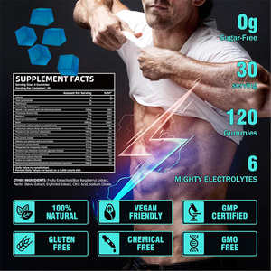 अमेज़न हॉट सेलिंग शाकाहारी चीनी मुक्त मांसपेशी स्टेमिना इलेक्ट्रोलाइट्स हाइड्रेशन स्पोर्ट्स प्री वर्कआउट एनर्जी बूस्टर गामी - Product Image 6