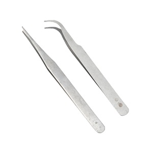 Stainless steel Gooi-15 blister packaging, tweezers for quilling paper, <b>model</b> <b>kits</b>, curved and straight tips. - Product Image 2
