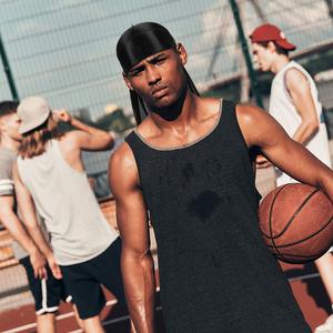 Ingrosso Custom raso <span class=keywords><strong>di</strong></span> seta durag traspirante stile Hip Hop per adulti copricapo con coda lunga per scene all'aperto - Product Image 5