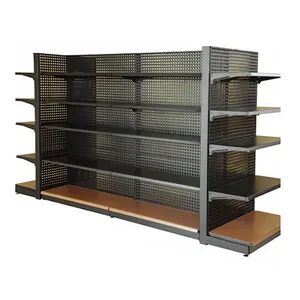 Convenience Store Fixture Slatwall And Shelving Storage Racks For Grocery Store