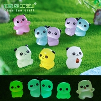 Panda lumineux créatif et mignon pour aménagement paysager, accessoires décoratifs DIY pour jardin Mengli, mini ornements de bureau