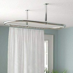 Stainless Steel 304 Ceiling Wall Oval Install <strong>Shower</strong> <strong>Curtain</strong> <strong>Rod</strong> Mirror Polished Circular <strong>Shower</strong> <strong>Curtain</strong> <strong>Rod</strong>