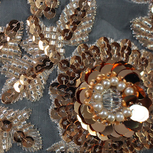 Các nhà máy trực tiếp bán Sequins với hạt, Pháp Hoàng Gia phi tần với vàng ren TRIM - Product Image 6