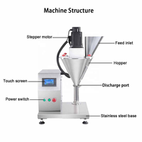 Machine de remplissage semi-automatique de poudre à vis sans fin de type bureau avec dosage de précision pour l'ensachage de poudre alimentaire et d'amidon