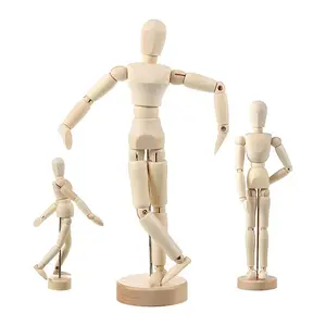 Flexibele Mannequin Custom Houten Mannequin Jointed Model Voor Schetsen Tekening Schilderij Home Office Desk Decoratie