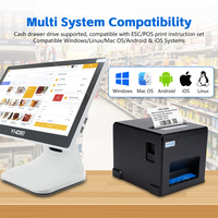 Printer Thermal OEM 80mm Tahan Air, Tahan Minyak, Tahan Debu, USB, WIFI, LAN, BT Opsional, Printer POS dengan Drive Laci Kas